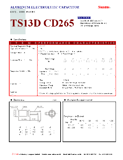 Suntan [radial thru-hole] TS13DK-CD265 Series