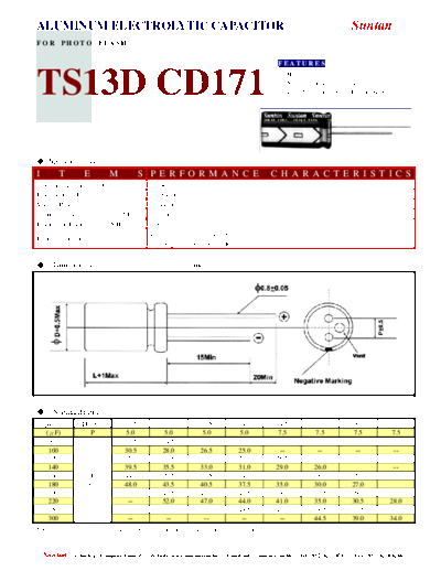 Suntan [radial thru-hole] TS13DO-CD171 Series