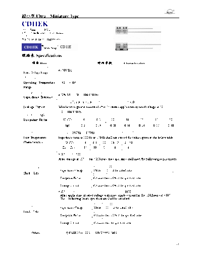 RM [radial thru-hole] CD11EK Series