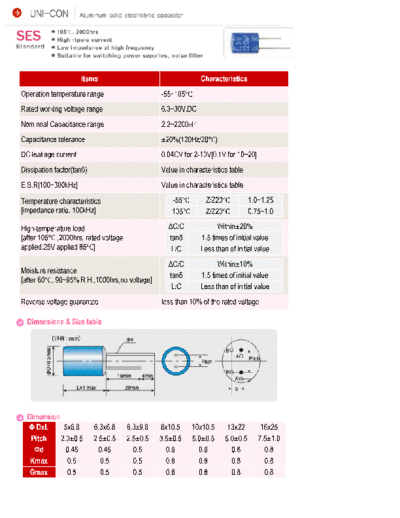 Sungho [polymer thru-hole] SES Series