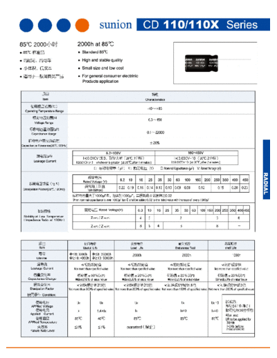 Sunion [radial thru-hole] CD110-CD110X Series
