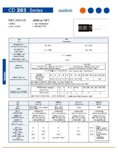 Sunion [radial thru-hole] CD263 Series
