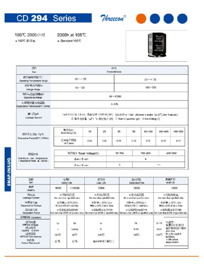 Threecon [snap-in] CD294 Series