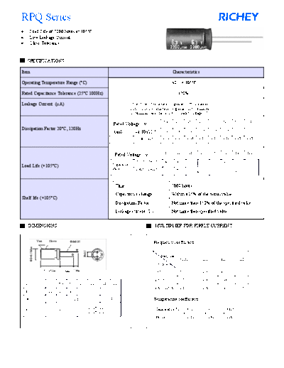 Richey [radial thru-hole] RPQ Series