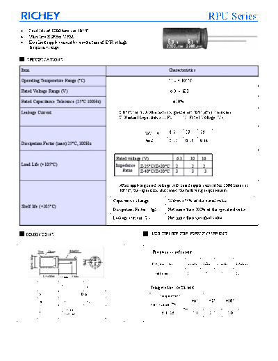 Richey [radial thru-hole] RPU Series