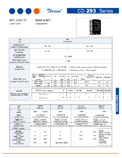 Threecon [snap-in] CD293 Series