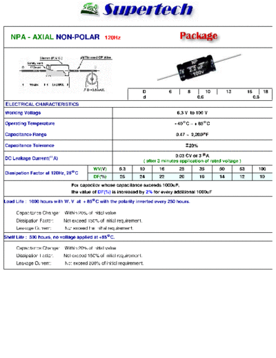 S-Tech [non-polar axial] NPA Series