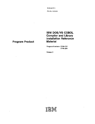 SC28-6479-3_DOS_VS_COBOL_Rel_3_Installation_Reference_Material_May81