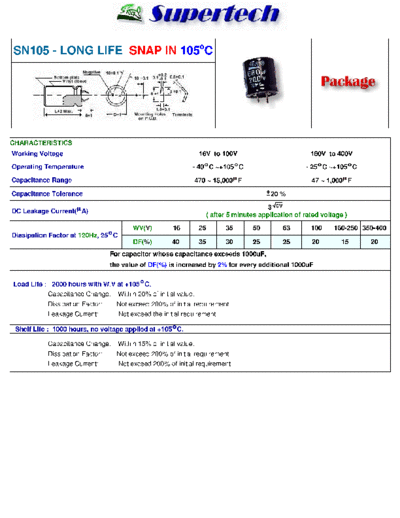 S-Tech [snap-in] SN105 Series