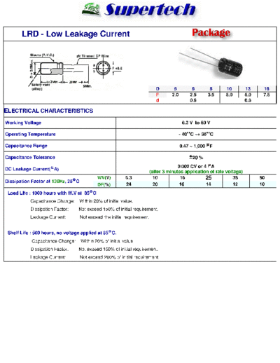 S-Tech [radial thru-hole] LRD Series