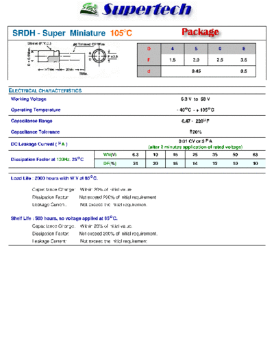 S-Tech [radial thru-hole] SRDH Series