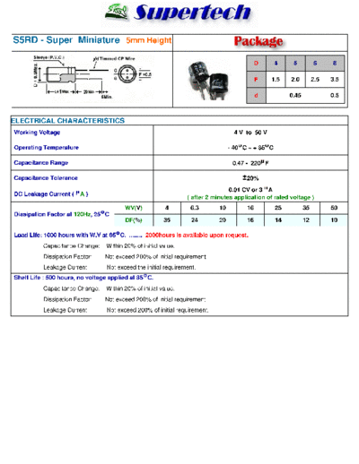 S-Tech [radial thru-hole] S5RD Series