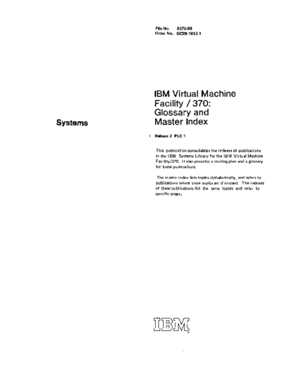GC20-1813-1_VM370_Glossary_and_Master_Index_Rel_2_Mar74