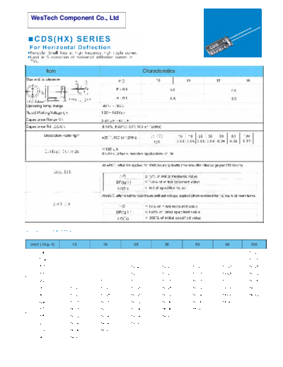 WT [radial thru-hole] HX Series