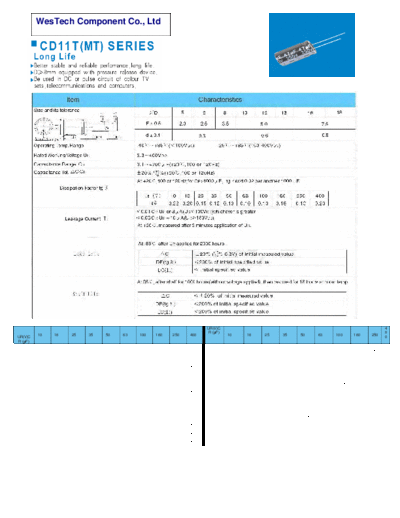 WT [radial thru-hole] MT Series