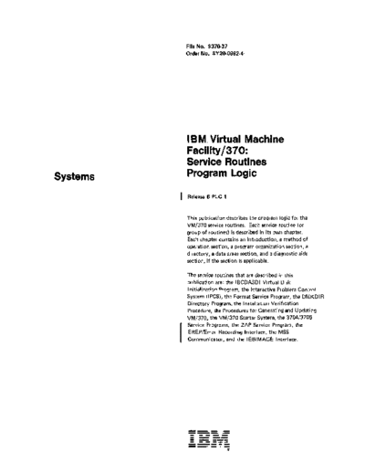 SY20-0882-4_VM370_Rel_6_Service_Routines_Pgm_Logic_Mar79