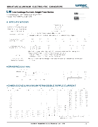 Wmec [radial thru-hole] LM Series