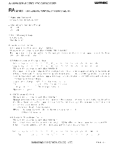 Wmec [radial thru-hole] RA Series