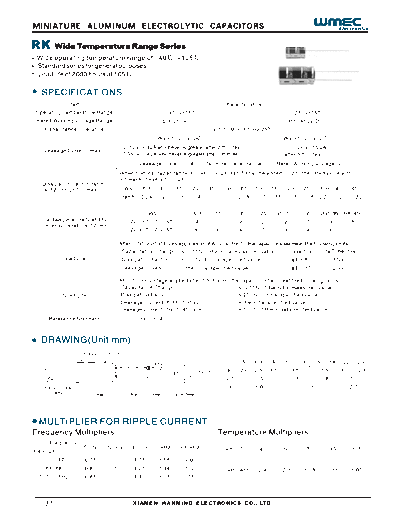 Wmec [radial thru-hole] RK Series
