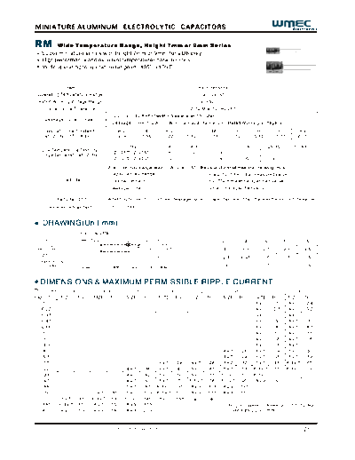 Wmec [radial thru-hole] RM Series