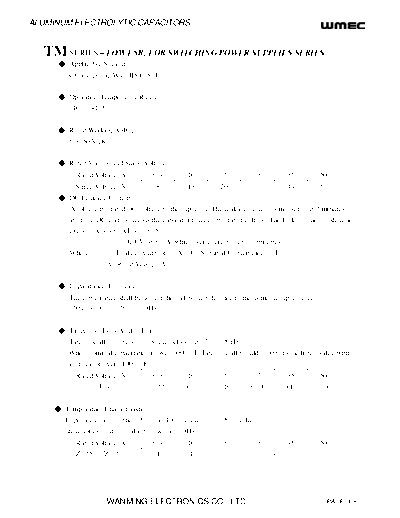 Wmec [radial thru-hole] TM Series