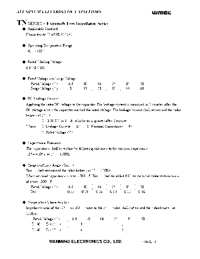 Wmec [radial thru-hole] TN Series