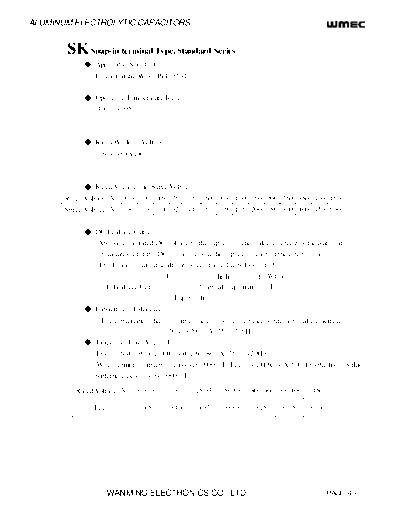 Wmec [snap-in] SK Series