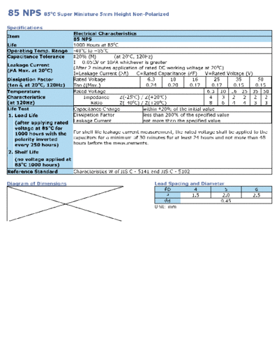 Wincap [non-polar radial] 85NPS Series