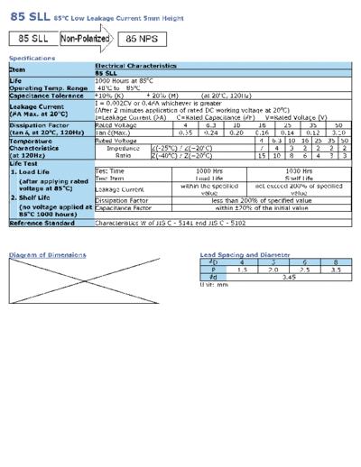 Wincap [radial thru-hole] 85SLL Series