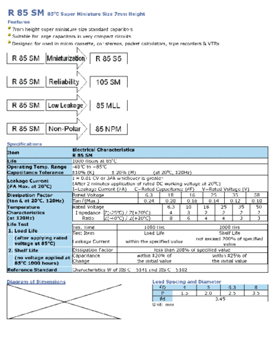 Wincap [radial thru-hole] R85SM Series