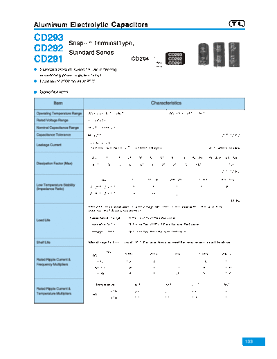 TL (2006)  [snap-in] CD291 to CD293 Series