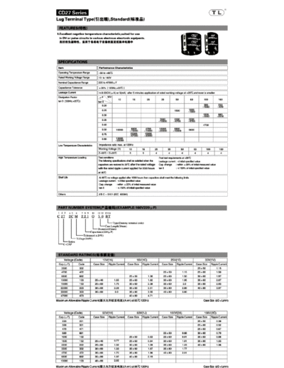 TL (2011)  [lug-terminal] CD27 Series