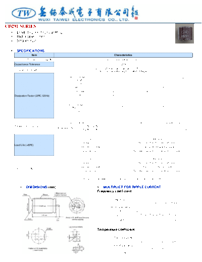 TW [snap-in] CD291 Series