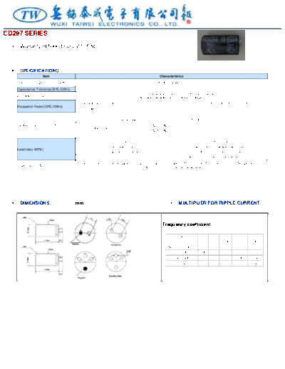 TW [snap-in] CD297 Series