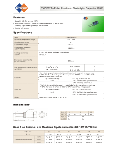 Topmay [bi-polar radial] TMCE07-HB Series