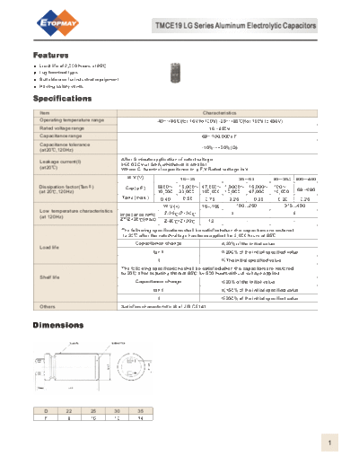 Topmay [lug-terminal] TMCE19-LG Series