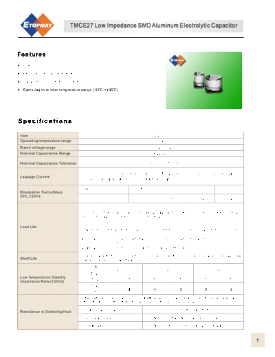 Topmay [smd] TMCE27-VZ Series