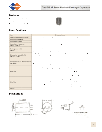 Topmay [snap-in] TMCE18-SR Series