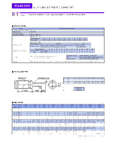 Taicon [bi-polar radial] ET Series