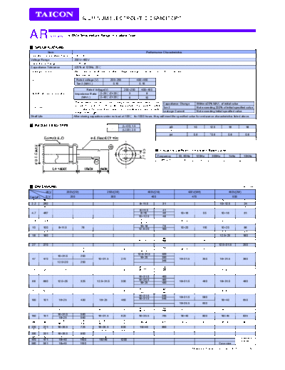 Taicon [radial thru-hole] AR Series