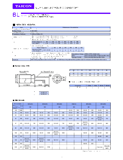 Taicon [radial thru-hole] BL Series