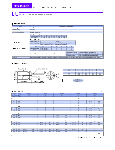 Taicon [radial thru-hole] LL Series