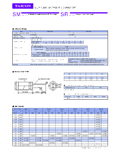 Taicon [radial thru-hole] SM-SR Series