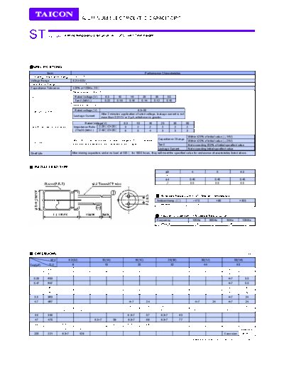 Taicon [radial thru-hole] ST Series