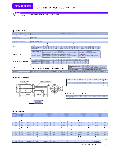 Taicon [radial thru-hole] VT Series