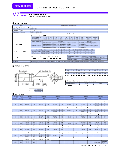 Taicon [radial thru-hole] VZ Series