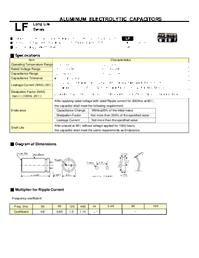 Teapo [snap-in] LF Series