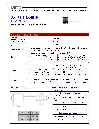UB [bi-polar radial] ACM-CD50BP Series