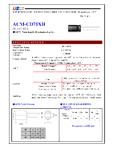 UB [bi-polar radial] ACM-CD71XH Series