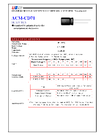 UB [non-polar radial] ACM-CD71 Series